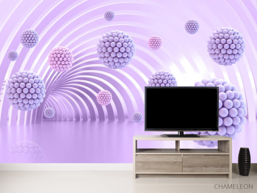 Фотообои Фиолетовые шары - 2