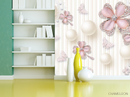 Фотошпалери рожеві брошки - 3