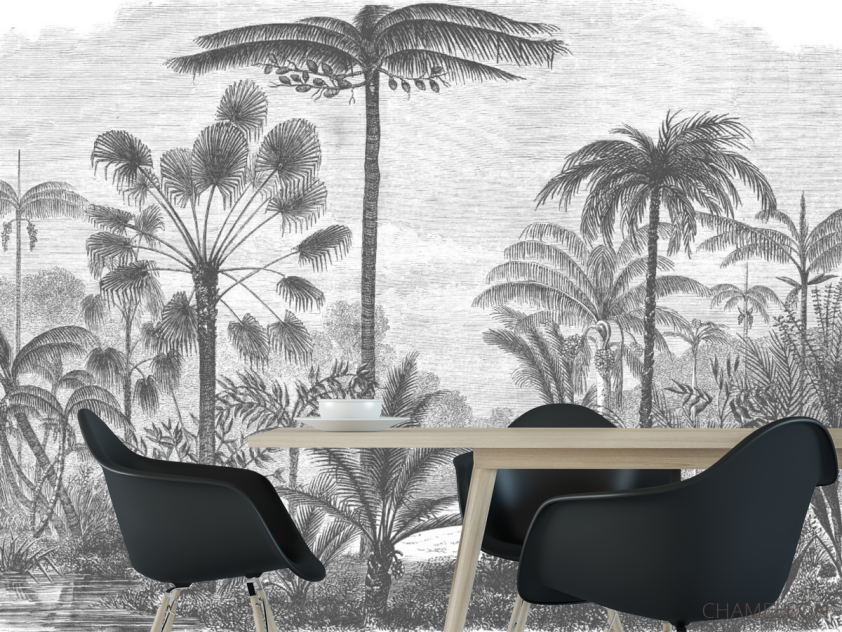Фотошпалери Пальми гравюра - 1