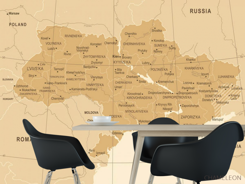 Фотообои Административная карта Украины - 1