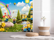 Фотошпалери Міньйони на галявині - 2