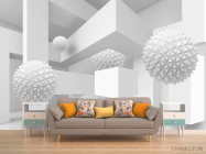 Фотообои Серые сферы 3д - 1