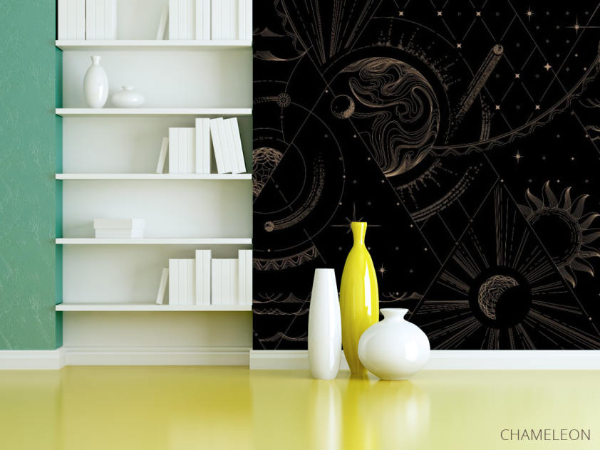 Фотошпалери Східний візерунок в стилі line art - 3