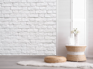 Фотошпалери Біла цегляна стіна - 2