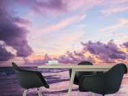 Фотошпалери Фіолетовий захід сонця біля моря - 1