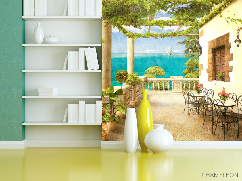 Фотошпалери Фреска мальовничий балкон - 3