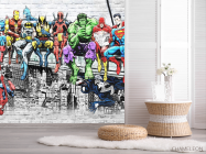 Фотошпалери Фреска арка з фламінго - 2