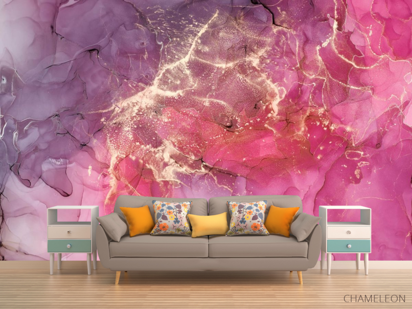 Фотообои Яркий розовый Fluid art - 1