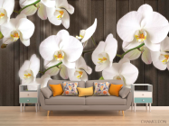 Фотообои Белые орхидеи на дереве - 1